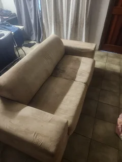 3 seater suede couch