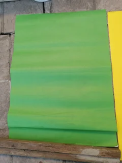 PAPER ADHESIVE MATT YELLOW,GREEN, Roll W 800mmx 1000mm, IDEALLY FOR COVERING OF SCHOOL BOOKS.PLACA