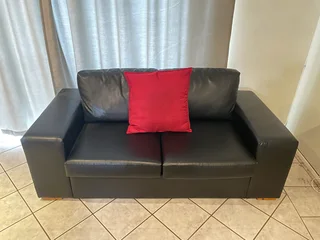 Two-Seater Leatherette Couch