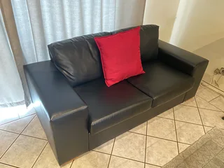 Two-Seater Leatherette Couch