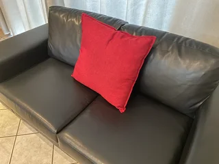 Two-Seater Leatherette Couch