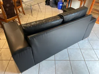 Two-Seater Leatherette Couch