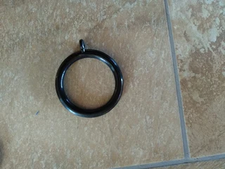 40 new Curtain Rings Plastic Black