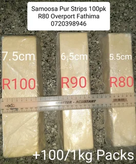 Samoosa Pur Strips R80 Pack of 100 Sayed 0720398946 Overport