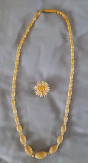 Jewellery Ivory Necklace and Brooch