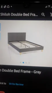 White double bed headboard and base no mattress