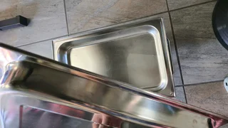 Large chafing dishes with gel lamps