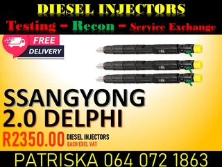 Ssangyong 2.0 Diesel Injectors For Sale Or To Recon