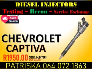 Chev Captiva Diesel Injectors For Sale Or To Recon