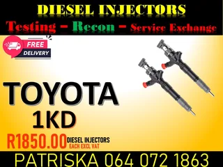 TOYOTA 2KD AND 1KD DIESEL INJECTORS FOR SALE