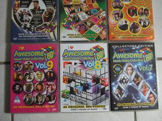 Awesome 80&#39;s Music DVD Collection vol 1 to vol 9 - with free LG Blu Ray PLayer