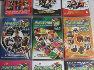 Awesome 80&#39;s Music DVD Collection vol 1 to vol 9 - with free LG Blu Ray PLayer