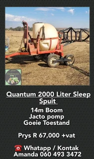 Quantum 2000 liter sleep spuit