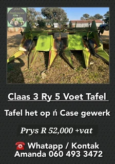 Claas 3 Ry 5 Voet Tafel