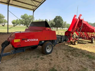 Cicoria baler met Acomilator