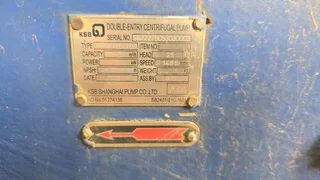 Double-Entry Centrifugal Pomp &amp; Motor