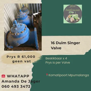 16 Duim Singer Valve