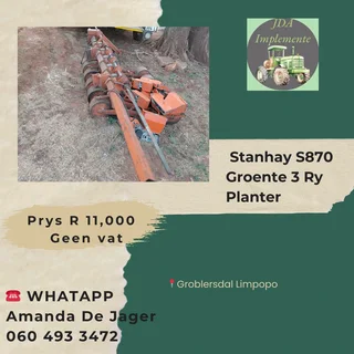 Stanhay S870 Groete 3 Ry Planter