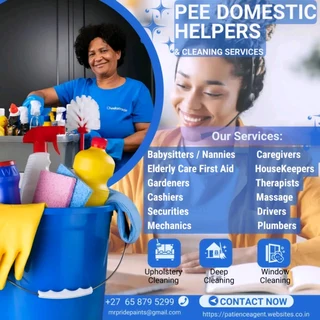 Pee house helpers and cleaning services with recapable references  with excellent communication call