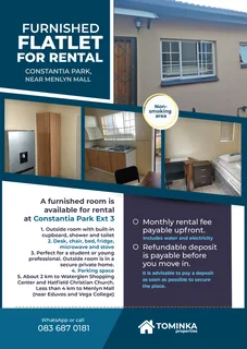 Furnished Flatlet For Rental  January 2026