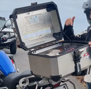 BMW GS Trekker Outback top case 58L fits two helmets