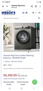 Hisense 9kg washer