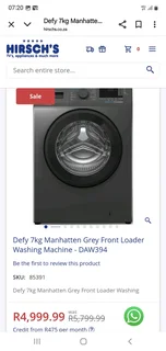 Defy 7kg washer