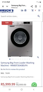 Samsung 8kg washer