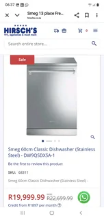 Smeg top of the range stainless dishwasher