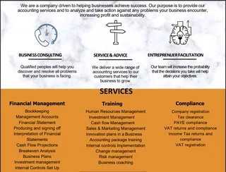 Free Bookkeeping, Consulting Offered For The First Six Month Services Offered