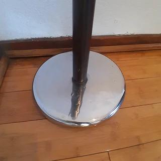 Chrome and Wood Hat Stand