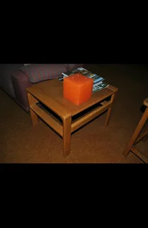 Solid oak side table