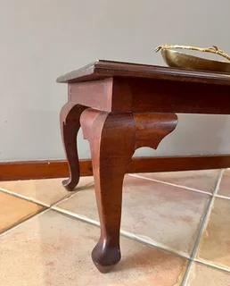 Solid Imbuya Wood Coffee Table – Vintage, 30 Years Old