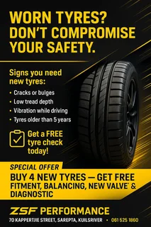 New and second hand tyres for sale 88 Voortrekker Road Goodwood
