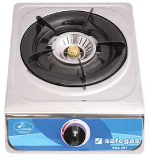 SAFEGAS 1 Burner Auto Ignition Stainless Steel Tabletop Cooker. Brand New