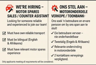 Seeking Motor Sales Assistant