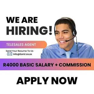 Telesales Agent / Cold Caller. R4000 Basic Salary Plus Commission.