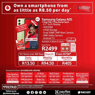 Samsung galaxy a05 + dual s i m + free starter pack