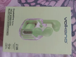 Volkano crystalline True wireless Bluetooth Earphones 16 hours playtime