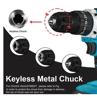 2 in 1 Combo 68V Lithium Electric Drill and Wrench Set