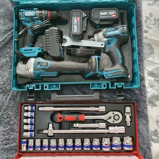 3 in 1 Combo Power Tool Set &amp; 24pcs Socket Set