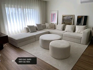 L-Shaped, modular couch.