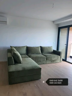 L-Shaped, modular couch.