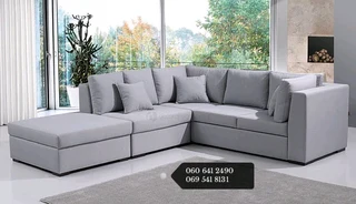 L-Shaped, modular couch.