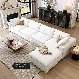 L-Shaped, modular couch.