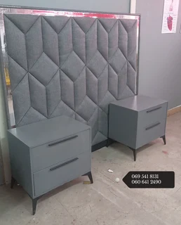 KING SIZE PLURMA HEADBOARD AND PEDESTALS