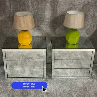 Mirrored pedestals/ Chester of drawers