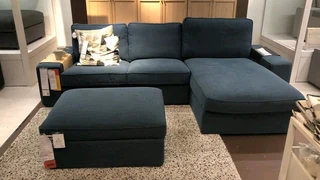 L-shaped mela couch