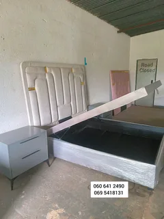 King size headboard and storage bed