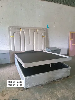 King size headboard and storage bed
